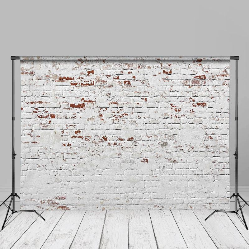 Lofaris Faded White Brick Wall Texture Backdrops For Photos