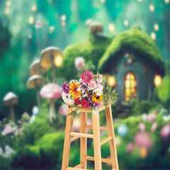 Lofaris Fairy Tale Bokeh Mushroom Forest Backdrop For Photo