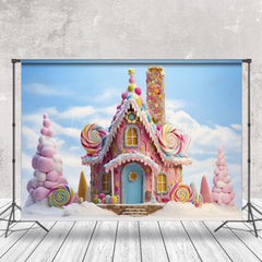 Lofaris Fairy Tale Candyland Snowy Field Winter Backdrop