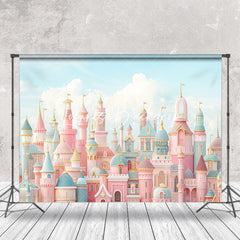 Lofaris Fairy Tale Cloud Castle Birthday Cake Smash Backdrop