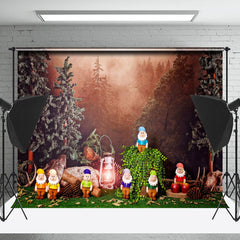 Lofaris Fairy Tale Forest Dwarf Birthday Cake Smash Backdrop