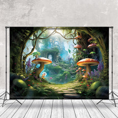 Lofaris Fairy Tale Mushroom Castle Forest Photo Backdrop