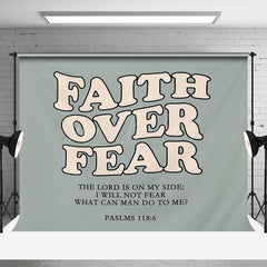 Lofaris Faith Over Fear Bible Verses Positive Slogan Backdrop