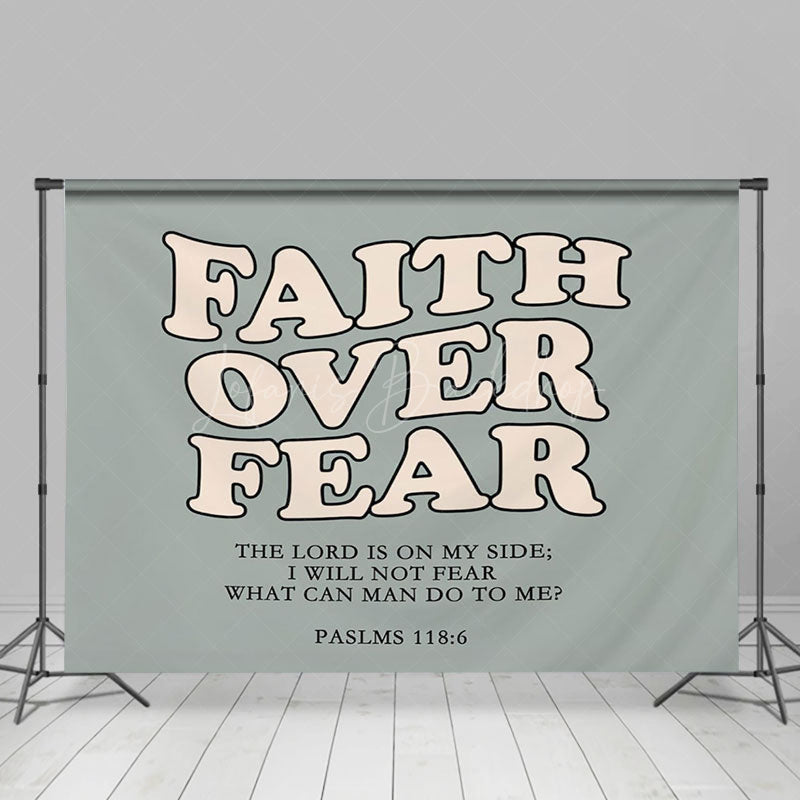 Lofaris Faith Over Fear Bible Verses Positive Slogan Backdrop