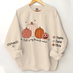 Lofaris Fall Vibes Pumpkin Custom Name CTH01 Sweatshirt