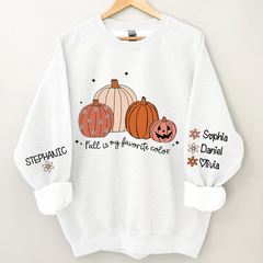 Lofaris Fall Vibes Pumpkin Custom Name CTH01 Sweatshirt