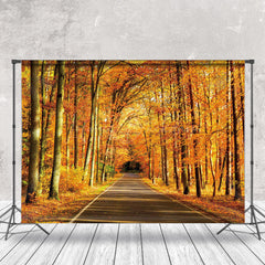 Lofaris Fall Leaves Forest Autumn Scenery Photo Backdrop