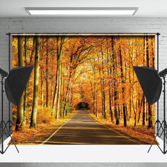 Lofaris Fall Leaves Forest Autumn Scenery Photo Backdrop