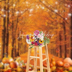 Lofaris Fall Maple Grove Bumper Harvest Thanksgiving Backdrop