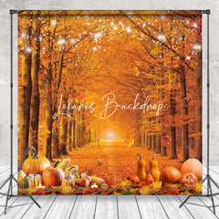 Lofaris Fall Maple Grove Bumper Harvest Thanksgiving Backdrop