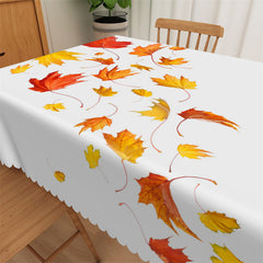 Lofaris Fall Thanksgiving Maple Leaves Washable Tablecloth