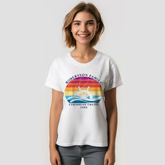 Lofaris Family Cruise Nautical Ship Retro Sunset T-Shirt