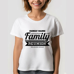 Lofaris Family Reunion Black Personalize Name T-Shirt