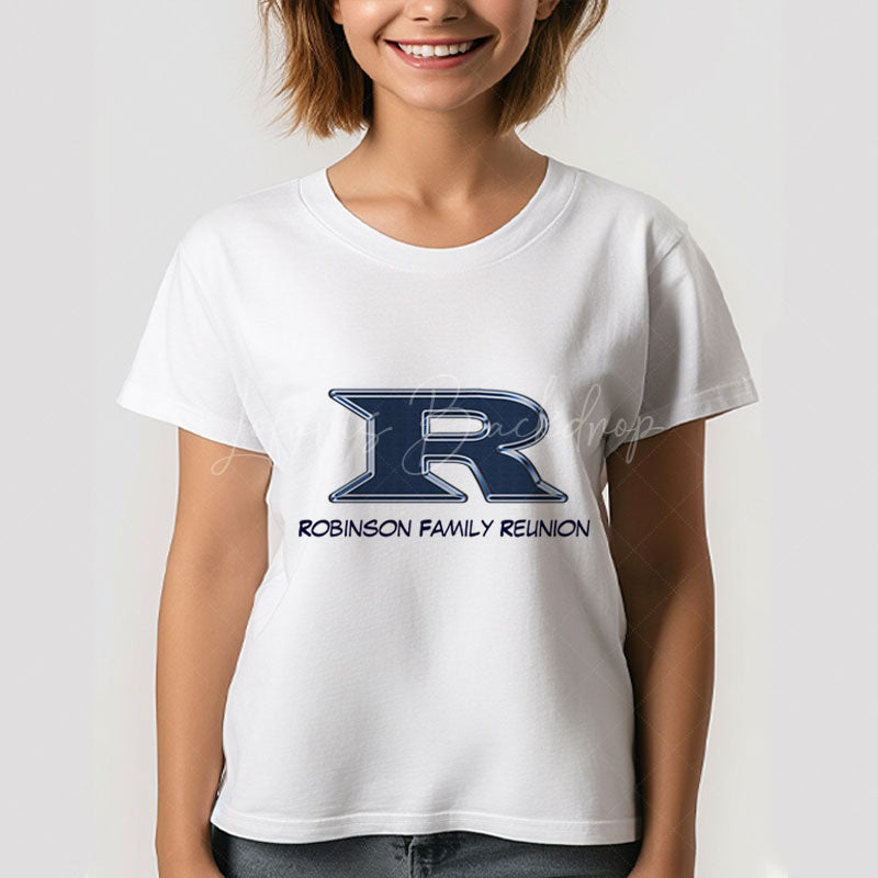 Lofaris Family Reunion Blue Name Monogram Custom T-Shirt