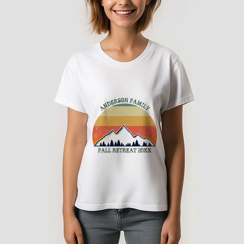 Lofaris Family Reunion Custom Name Retreat Sunset T-Shirt