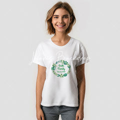 Lofaris Family Reunion Custom Women Mens Green Wreath TShirt