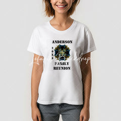 Lofaris Family Reunion Kaleidoscope Gold Blue T-Shirt