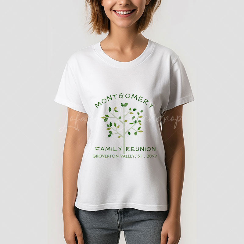 Lofaris Family Reunion Modern Minimalist Tree Custom TShirt