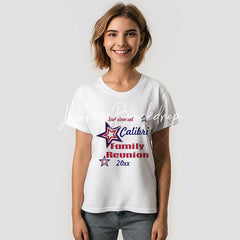 Lofaris Family reunion Red White Blue Star Custom T-Shirt