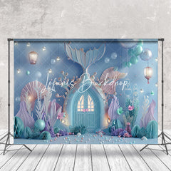 Lofaris Fancy Pearls Mermaid Room Cake Smash Photo Backdrop