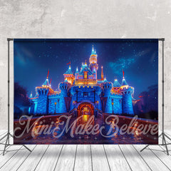 Lofaris Fantasy Castle Night Lights Photography Backdrop