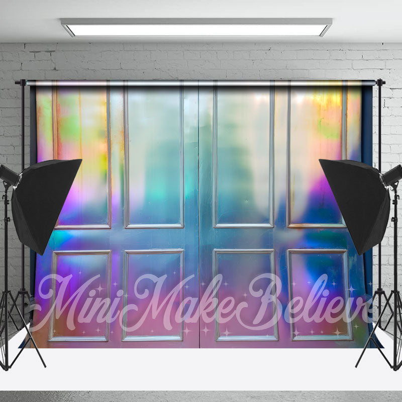 Lofaris Fantasy Metal Reflection Colorful Door Backdrop