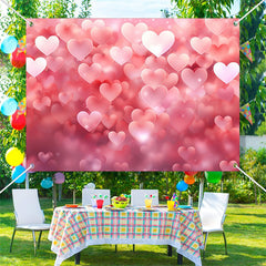 Lofaris Fantasy Pink Hearts Bokeh Valentines Day Backdrop