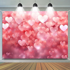 Lofaris Fantasy Pink Hearts Bokeh Valentines Day Backdrop