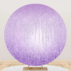 Lofaris Fantasy Purple Glitter Bokeh Round Birthday Backdrop