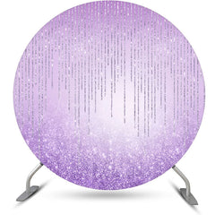 Lofaris Fantasy Purple Glitter Bokeh Round Birthday Backdrop