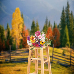 Lofaris Farm Autumn Woods And Grass Landscape Photo Backdrop