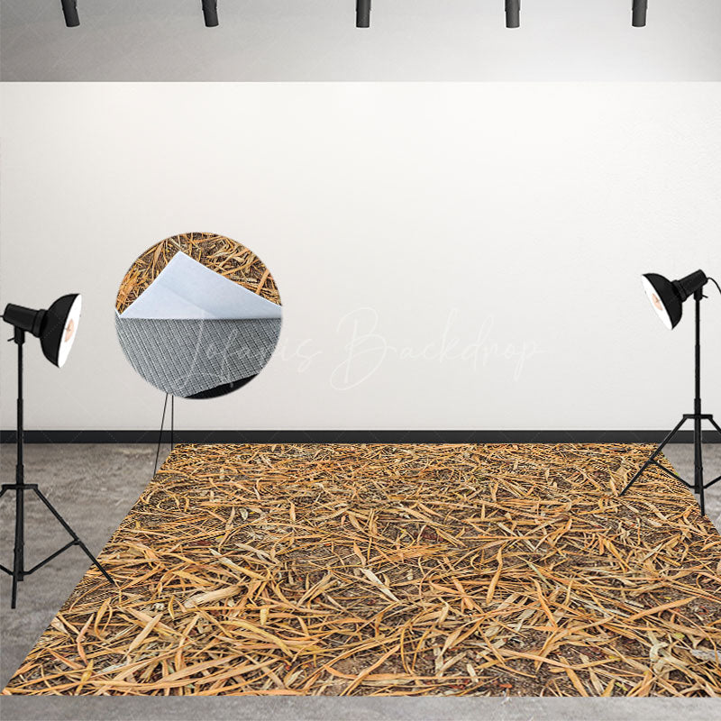 Lofaris Farm Hay Dry Straw Pattern Floor Mat For Photography