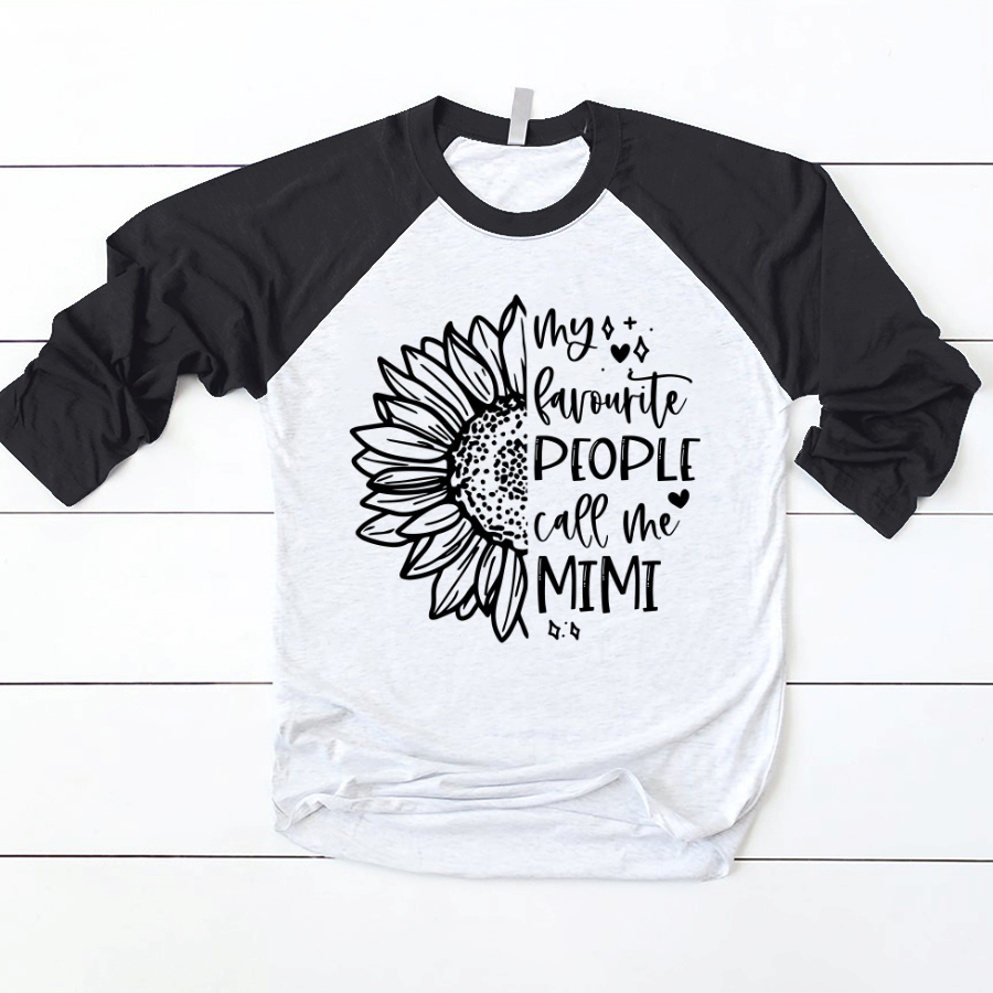 Lofaris Favourite People Flower Custom Name Baseball Shirt