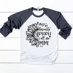 Lofaris Favourite People Flower Custom Name Baseball Shirt