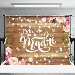 Lofaris Feliz Dia De La Madre Wooden Mothers Day Backdrop