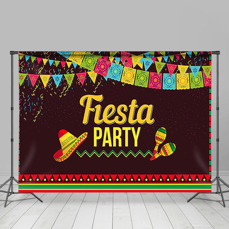 Lofaris Fiesta Party Floral Mexican Theme Backdrop