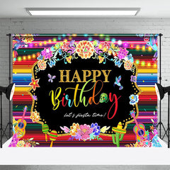 Lofaris Fiesta Theme Happy Birthday Carnival Festival Backdrop