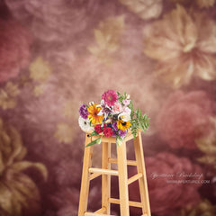 Lofaris Fine Art Pink Floral Photo Backdrop For Maternity