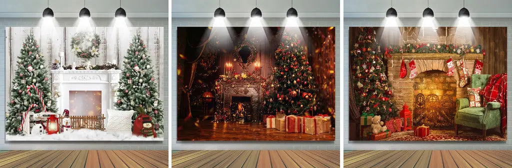 Christmas Fireplace Backdrop Ideas - Lofaris