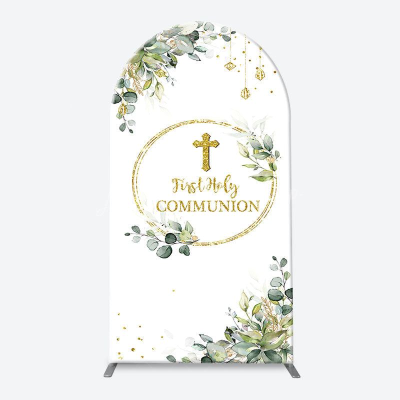 Lofaris First Communion Cross Spring Arch Baptism Backdrop