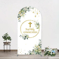 Lofaris First Communion Cross Spring Arch Baptism Backdrop