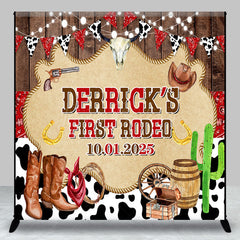 Lofaris First Rodeo Western Cowboy Custom Birthday Backdrop