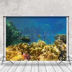 Lofaris Fish Seaweed Coral Undersea Natural Scenery Backdrop