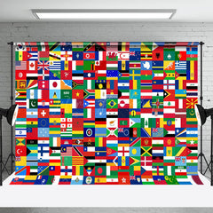 Lofaris Flag Of All Countries World Map Backdrop For Party