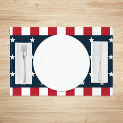 Lofaris Flag Stripe Star Independence Day Set Of 4 Placemats