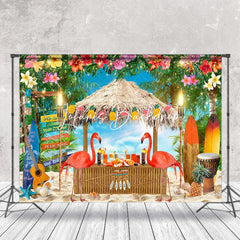 Lofaris Flamingo Beach Drink Party Summer Backdrop For Photo