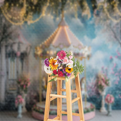 Lofaris Floarl Light Merry Go Round Cake Smash Photo Backdrop