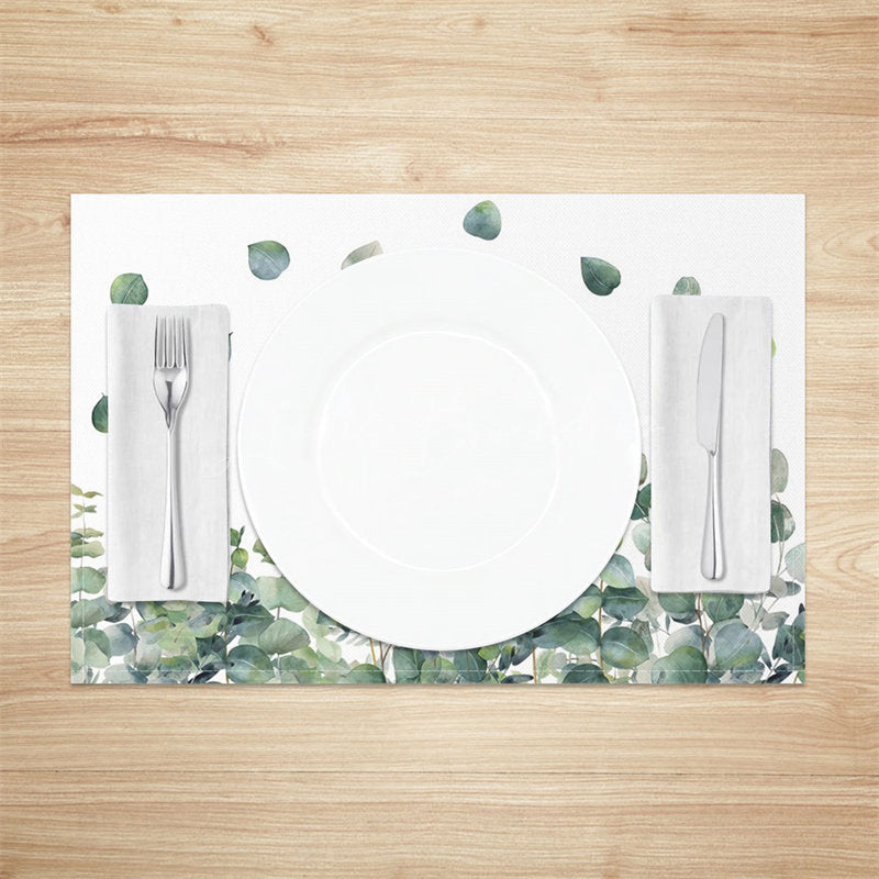 Lofaris Float Greenery Leaf Spring Dining Set Of 4 Placemats