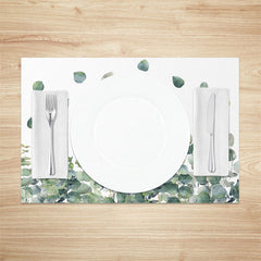 Lofaris Float Greenery Leaf Spring Dining Set Of 4 Placemats