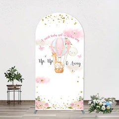 Lofaris Floral Animals Up Away Arch Baby Shower Backdrop